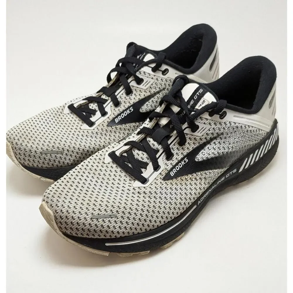 Womens Brooks Adrenaline GTS 22 White Black Running Shoes 1203531B135 Size 11